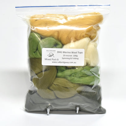 DHG Merino Wool Combed Top - Mixed Packs| DHG Wool Tops | Sally Ridgway | Shop Wool, Felt and Fibre Online