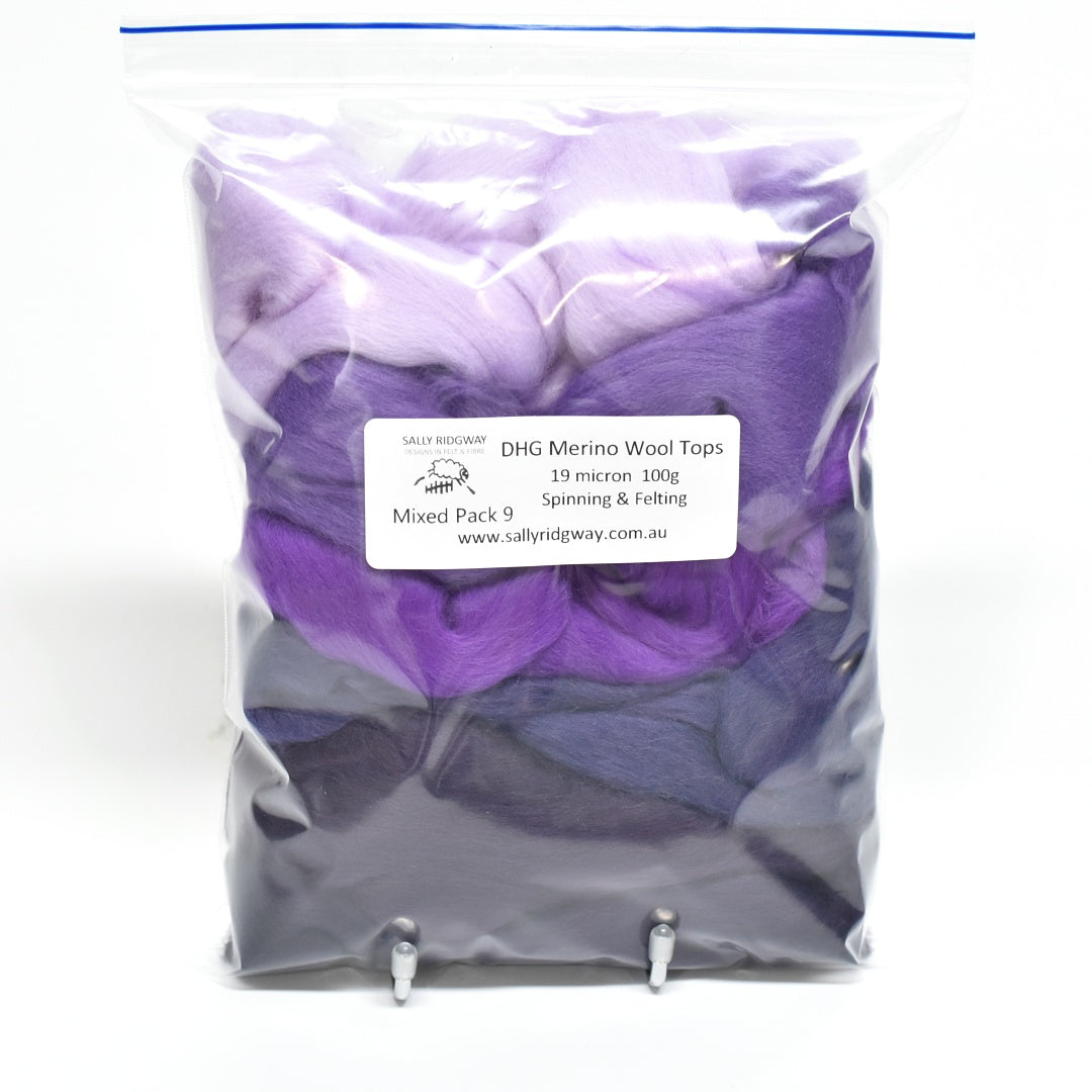 DHG Merino Wool Combed Top - Mixed Packs| DHG Wool Tops | Sally Ridgway | Shop Wool, Felt and Fibre Online