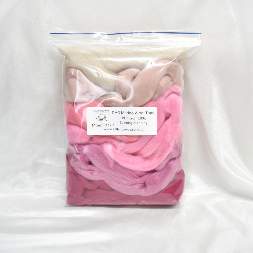 DHG Merino Wool Combed Top - Mixed Packs| DHG Wool Tops | Sally Ridgway | Shop Wool, Felt and Fibre Online
