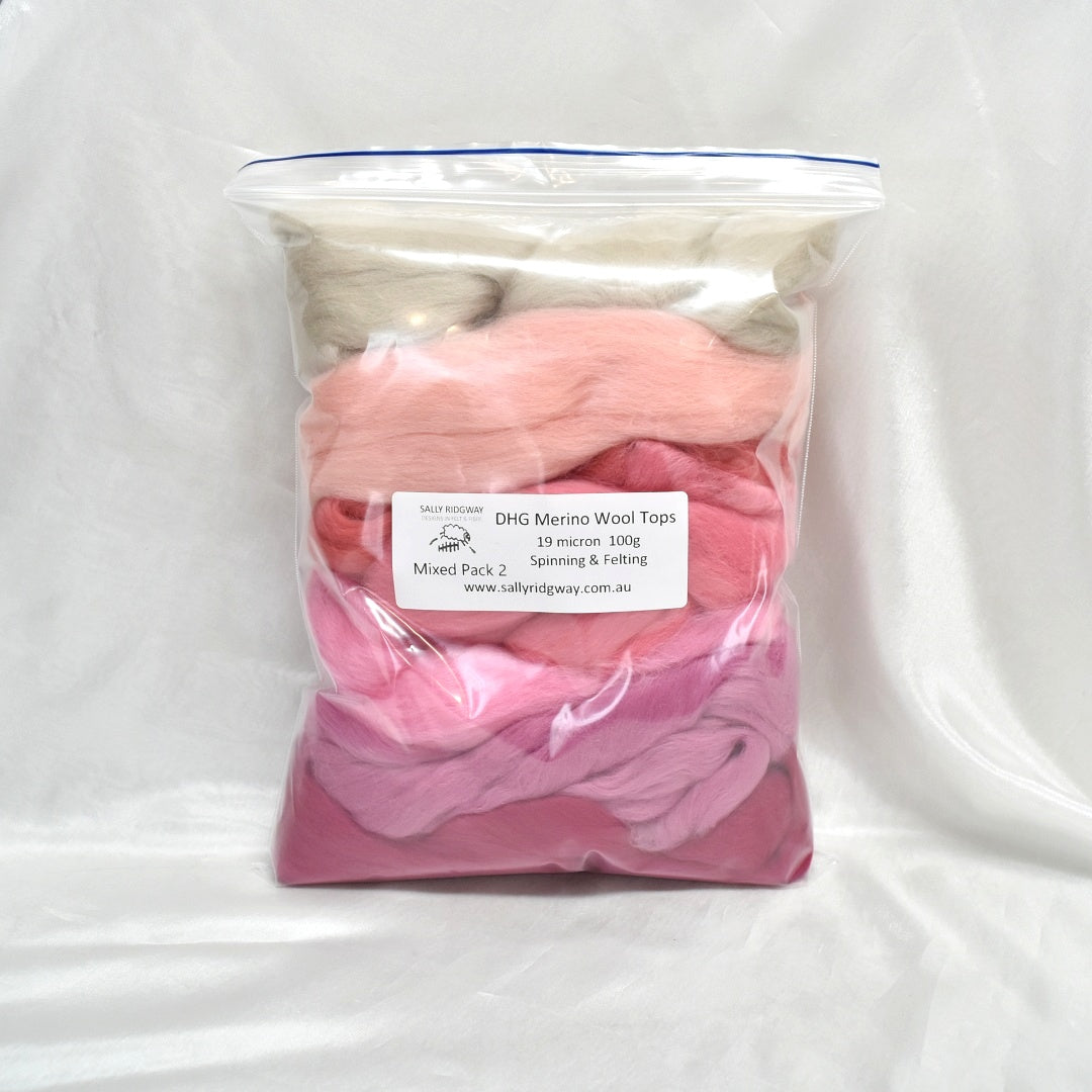 DHG Merino Wool Combed Top - Mixed Packs| DHG Wool Tops | Sally Ridgway | Shop Wool, Felt and Fibre Online