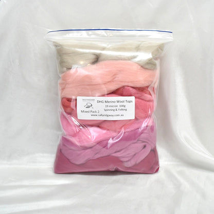 DHG Merino Wool Combed Top - Mixed Packs| DHG Wool Tops | Sally Ridgway | Shop Wool, Felt and Fibre Online
