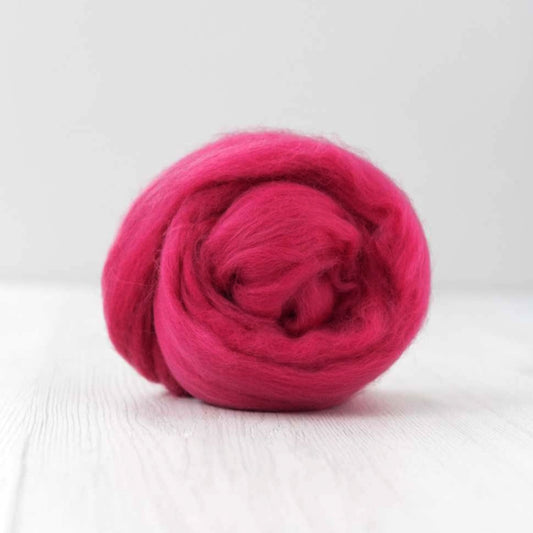 DHG Merino Wool Combed Top - Raspberry| DHG Wool Tops | Sally Ridgway | Shop Wool, Felt and Fibre Online