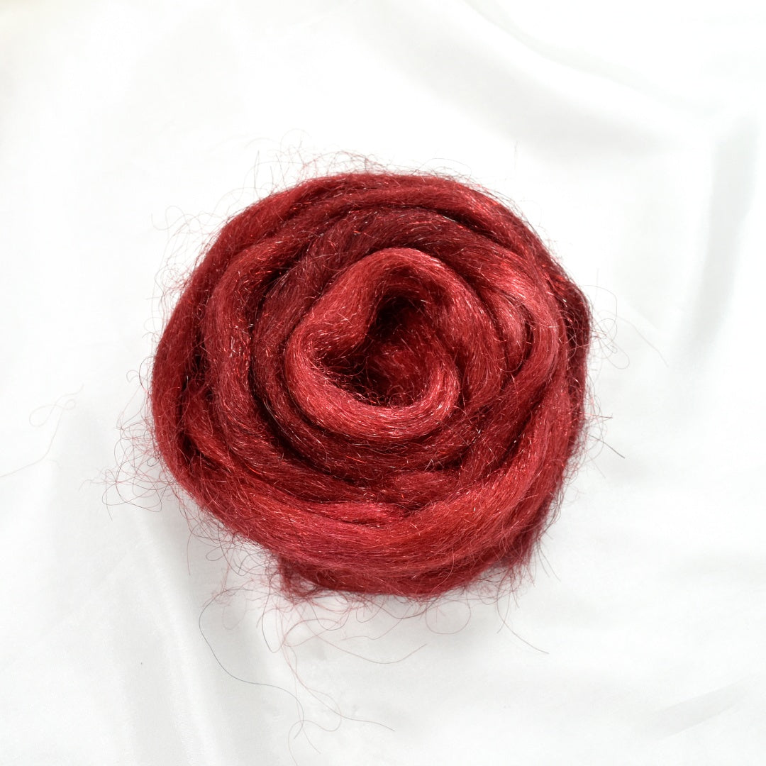 Firestar Fibre Trilobal Nylon Hand Dyed Brick Red| Firestar Fibre | Sally Ridgway | Shop Wool, Felt and Fibre Online