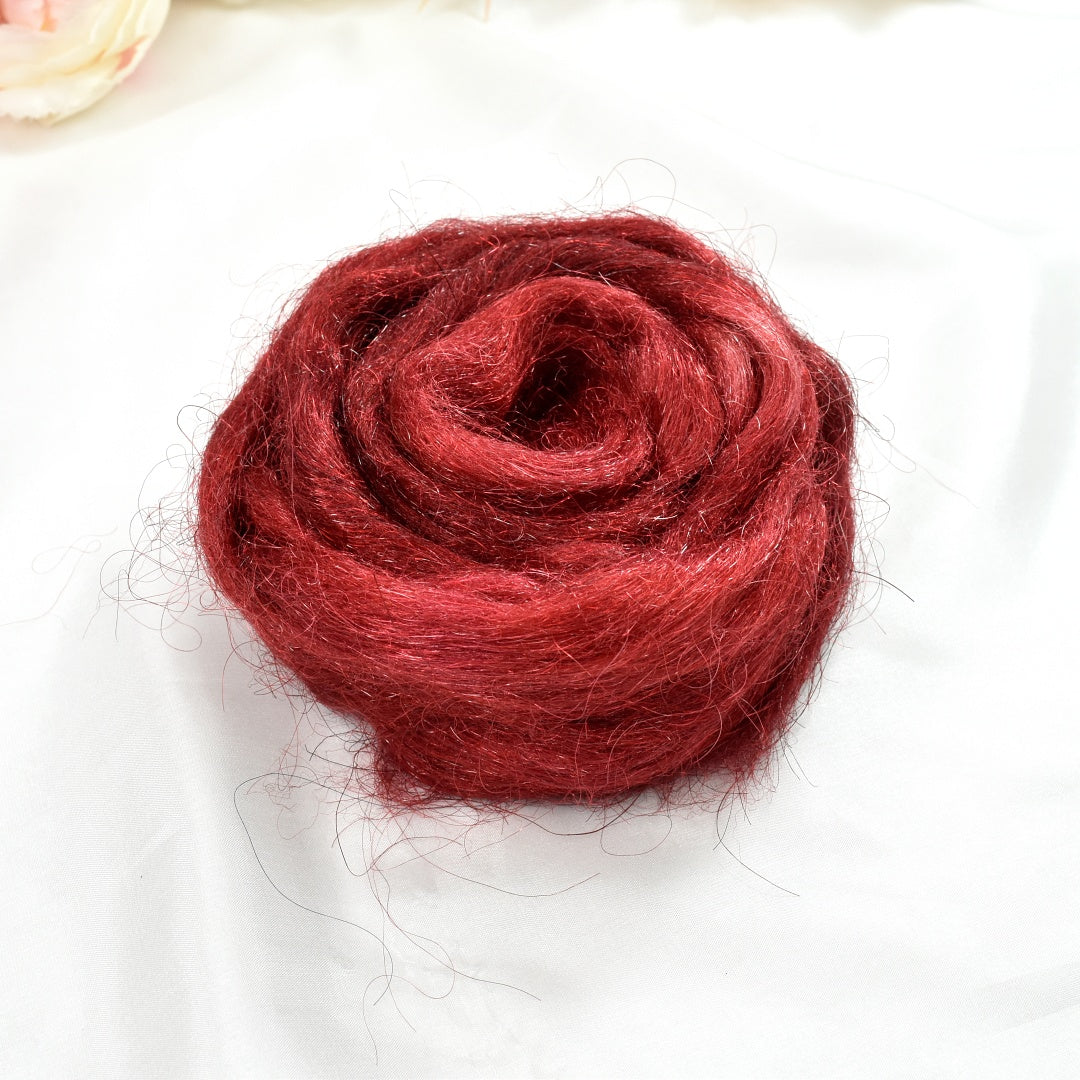 Firestar Fibre Trilobal Nylon Hand Dyed Brick Red| Firestar Fibre | Sally Ridgway | Shop Wool, Felt and Fibre Online