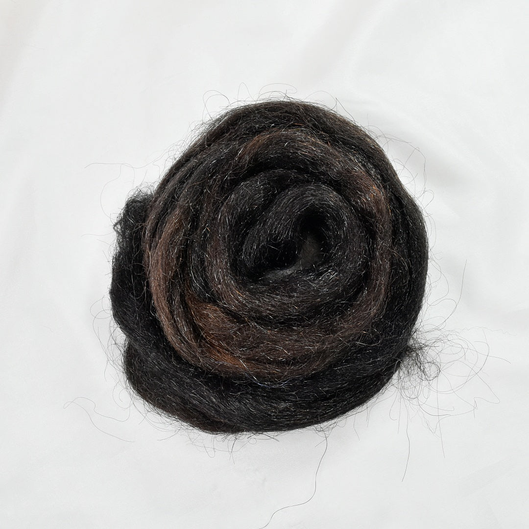 Firestar Fibre Trilobal Nylon Hand Dyed Ebony-Firestar Fibre-3-20 grams-Sally Ridgway Designs in Felt &amp; Fibre