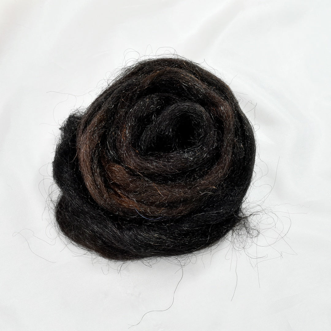 Firestar Fibre Trilobal Nylon Hand Dyed Ebony-Firestar Fibre-1-20 grams-Sally Ridgway Designs in Felt &amp; Fibre