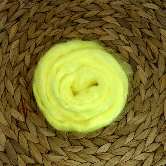Firestar Fibre Trilobal Nylon Hand Dyed Fluo Yellow| Firestar Fibre | Sally Ridgway | Shop Wool, Felt and Fibre Online