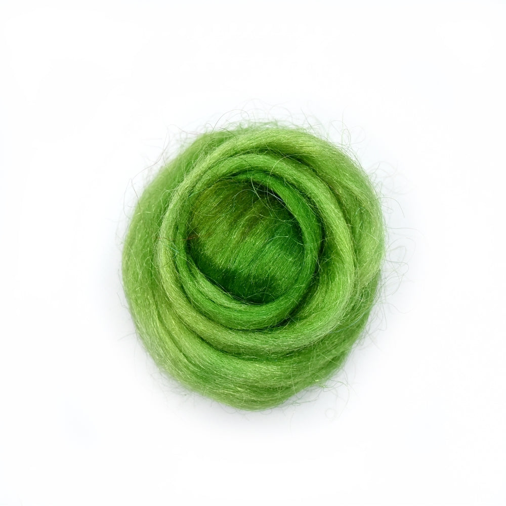 Firestar Fibre Trilobal Nylon Hand Dyed Pear Green| Firestar Fibre | Sally Ridgway | Shop Wool, Felt and Fibre Online