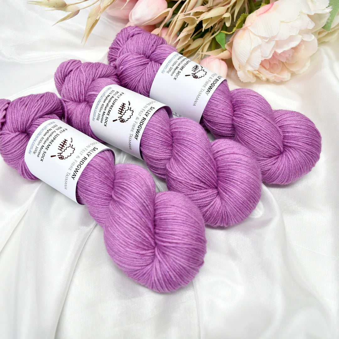Fussy Pink Hand Dyed 4 ply Supreme Sock Yarn