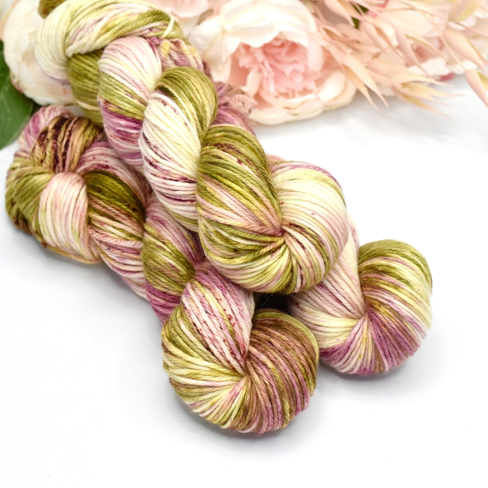 Chintz Bouquet on 8 Ply Superwash 100% Merino Yarn| 8 Ply Superwash Merino Yarn | Sally Ridgway | Shop Wool, Felt and Fibre Online