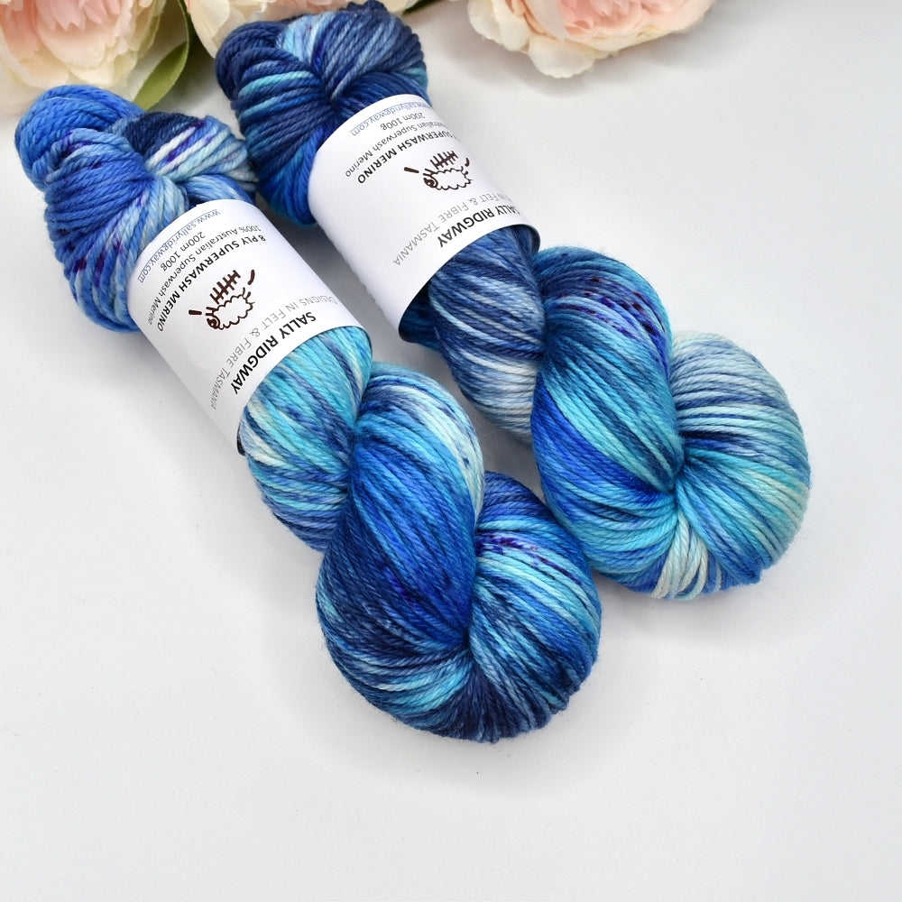 Galaxy on 8 Ply Superwash 100% Merino Yarn| 8 Ply Superwash Merino Yarn | Sally Ridgway | Shop Wool, Felt and Fibre Online