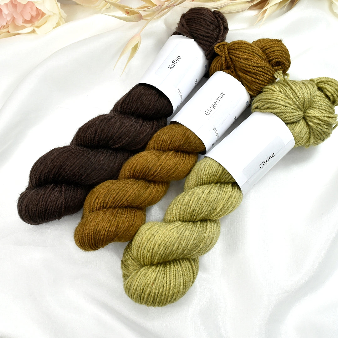 Gingernut 50g Midi Half Skein| 4 Ply Midi Skeins | Sally Ridgway | Shop Wool, Felt and Fibre Online