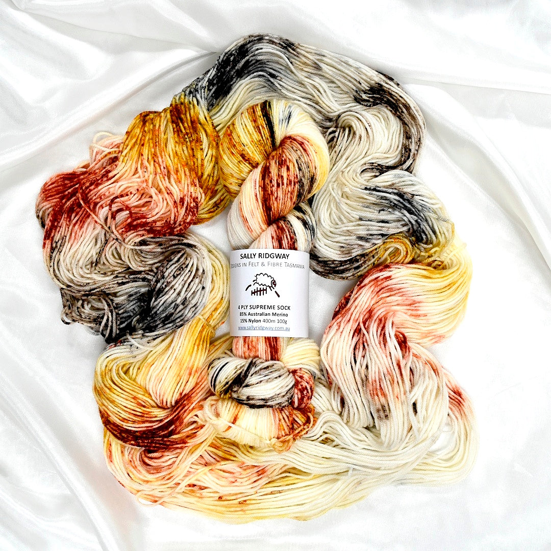 Goldfinch Hand Dyed 4 ply Supreme Sock Yarn