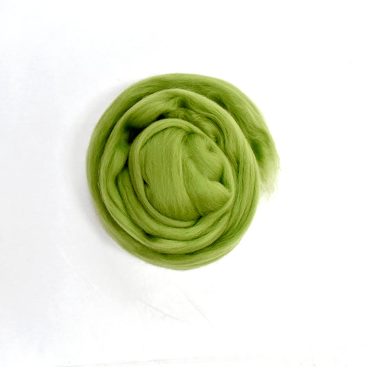 DHG Merino Wool Combed Top - Leaf Green| DHG Wool Tops | Sally Ridgway | Shop Wool, Felt and Fibre Online
