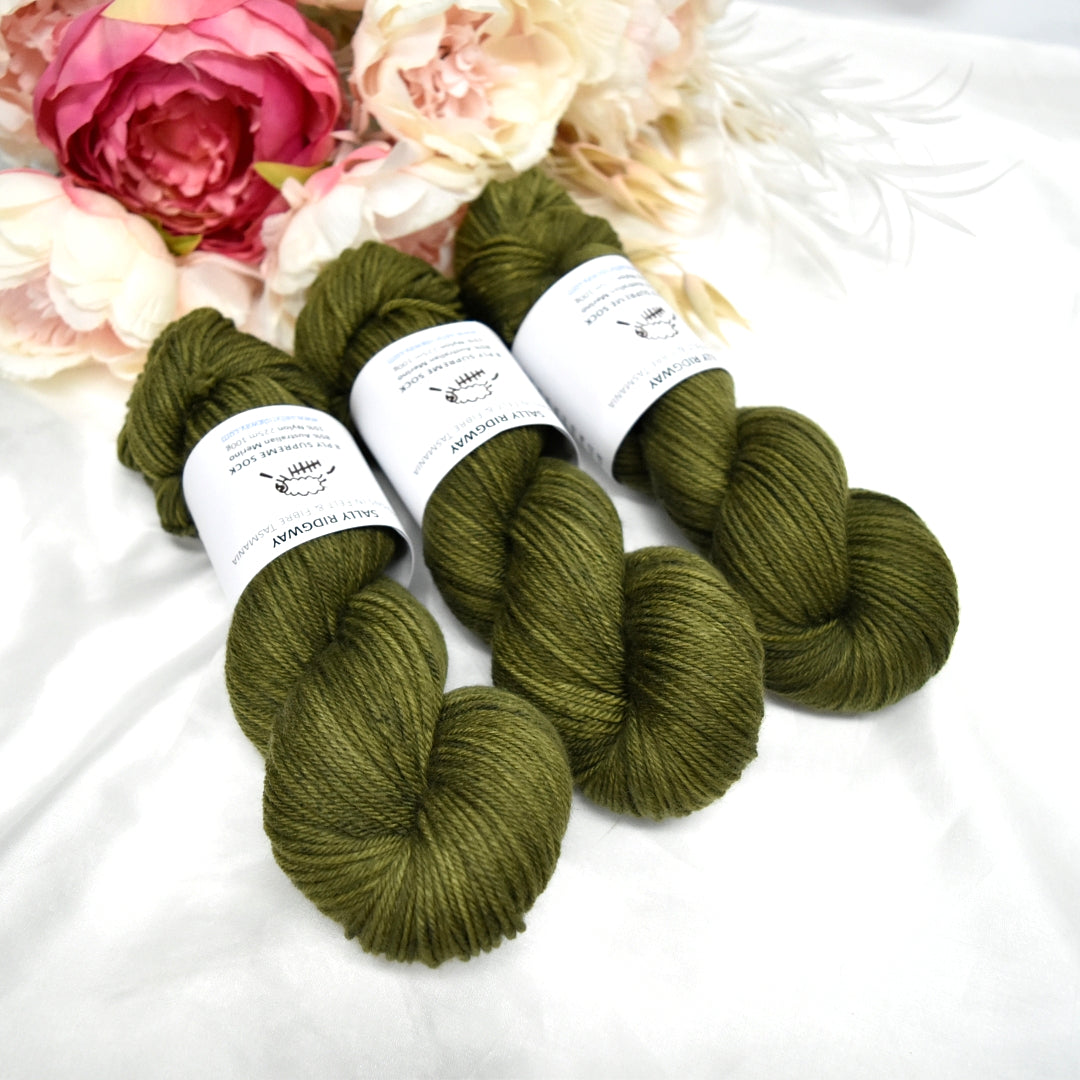 8 ply Supreme Sock in Lichen Leaves| 8 Ply Supreme Sock | Sally Ridgway | Shop Wool, Felt and Fibre Online