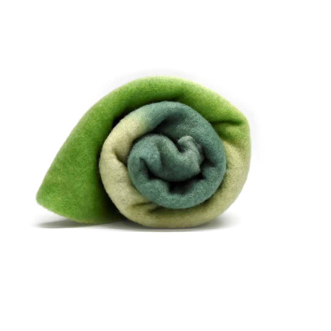 Hand Dyed Merino Wool Prefelt Spring Green