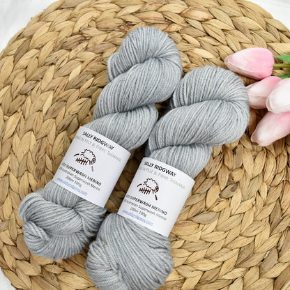 Mist on 8 Ply Superwash 100% Merino Yarn