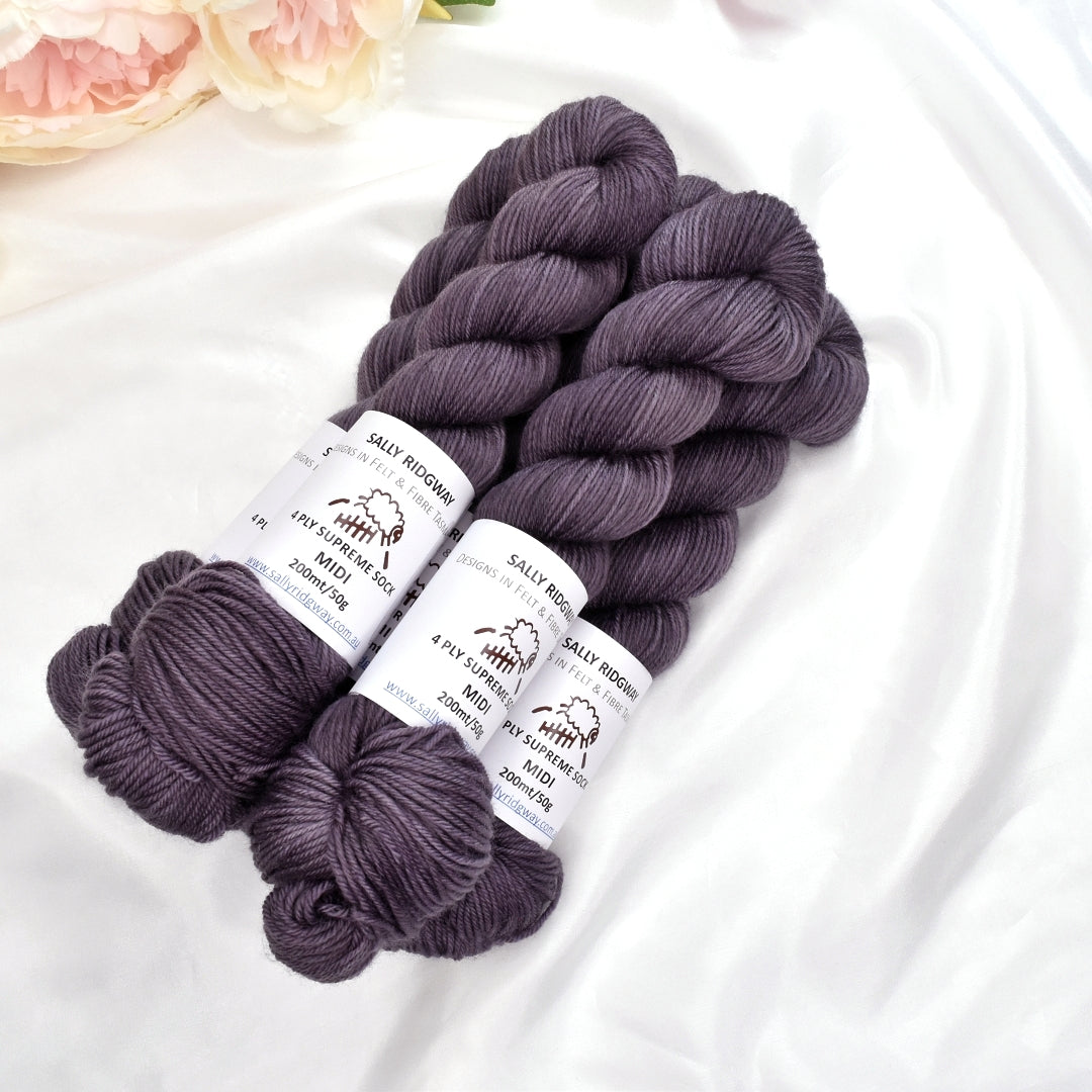 Hailstorm 50g Midi Half Skein-4 Ply Midi Skeins-2-Sally Ridgway Designs in Felt &amp; Fibre