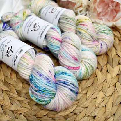 White Rainbow on 12 ply Chunky Merino| Chunky Yarn | Sally Ridgway | Shop Wool, Felt and Fibre Online