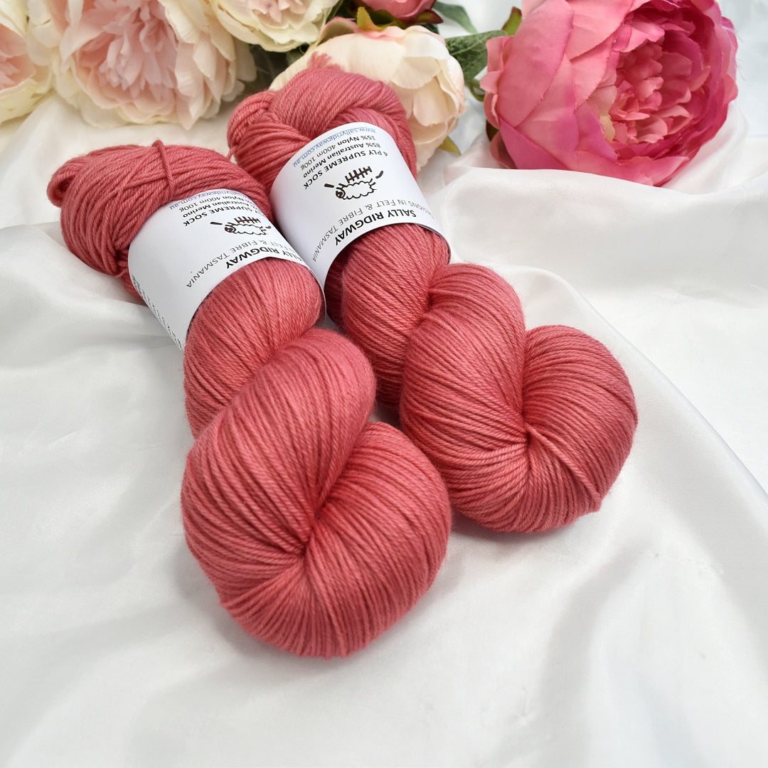 Begonia 4 ply Supreme Sock Yarn| Sock Yarn | Sally Ridgway | Shop Wool, Felt and Fibre Online