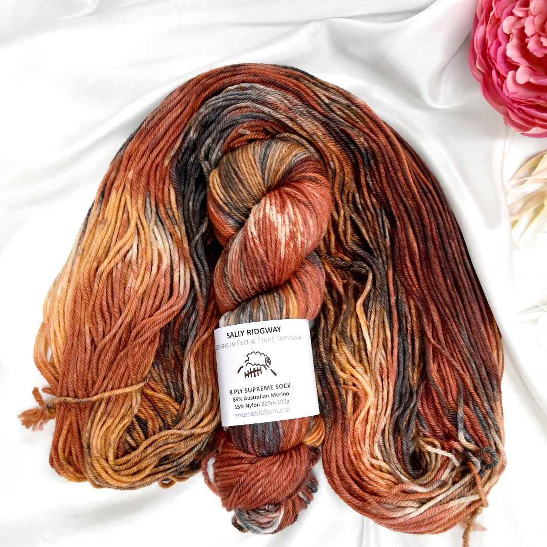 8 Ply Supreme Sock in Dingo Den| 8 Ply Supreme Sock | Sally Ridgway | Shop Wool, Felt and Fibre Online