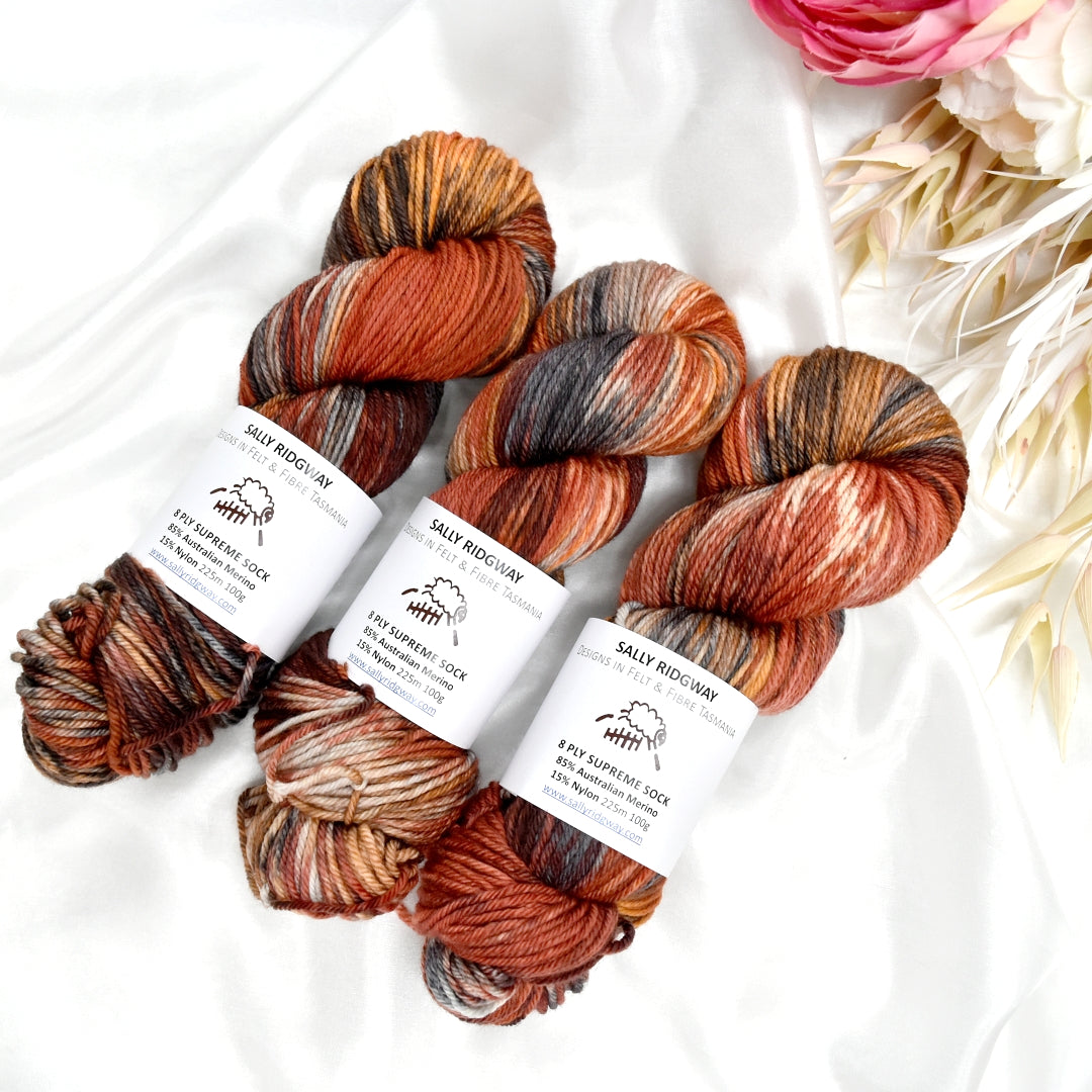 8 Ply Supreme Sock in Dingo Den| 8 Ply Supreme Sock | Sally Ridgway | Shop Wool, Felt and Fibre Online