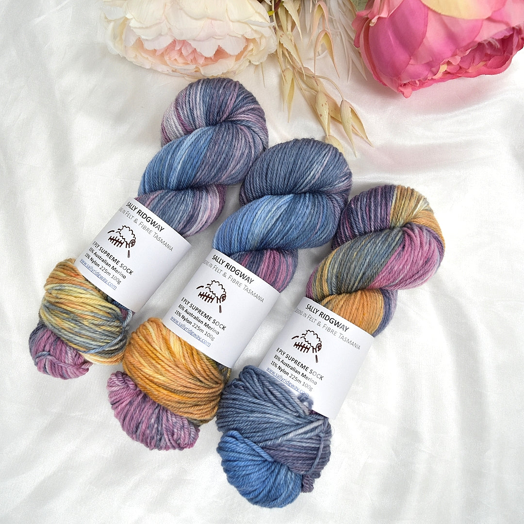 8 Ply Supreme Sock in Vintage Vibes| 8 Ply Supreme Sock | Sally Ridgway | Shop Wool, Felt and Fibre Online