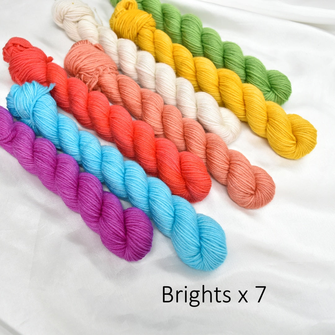 Mini Skein Sets - Various Colours| 4 Ply Mini Skein | Sally Ridgway | Shop Wool, Felt and Fibre Online