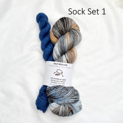 Limited Edition 4 Ply Sock Sets| Sock Yarn | Sally Ridgway | Shop Wool, Felt and Fibre Online