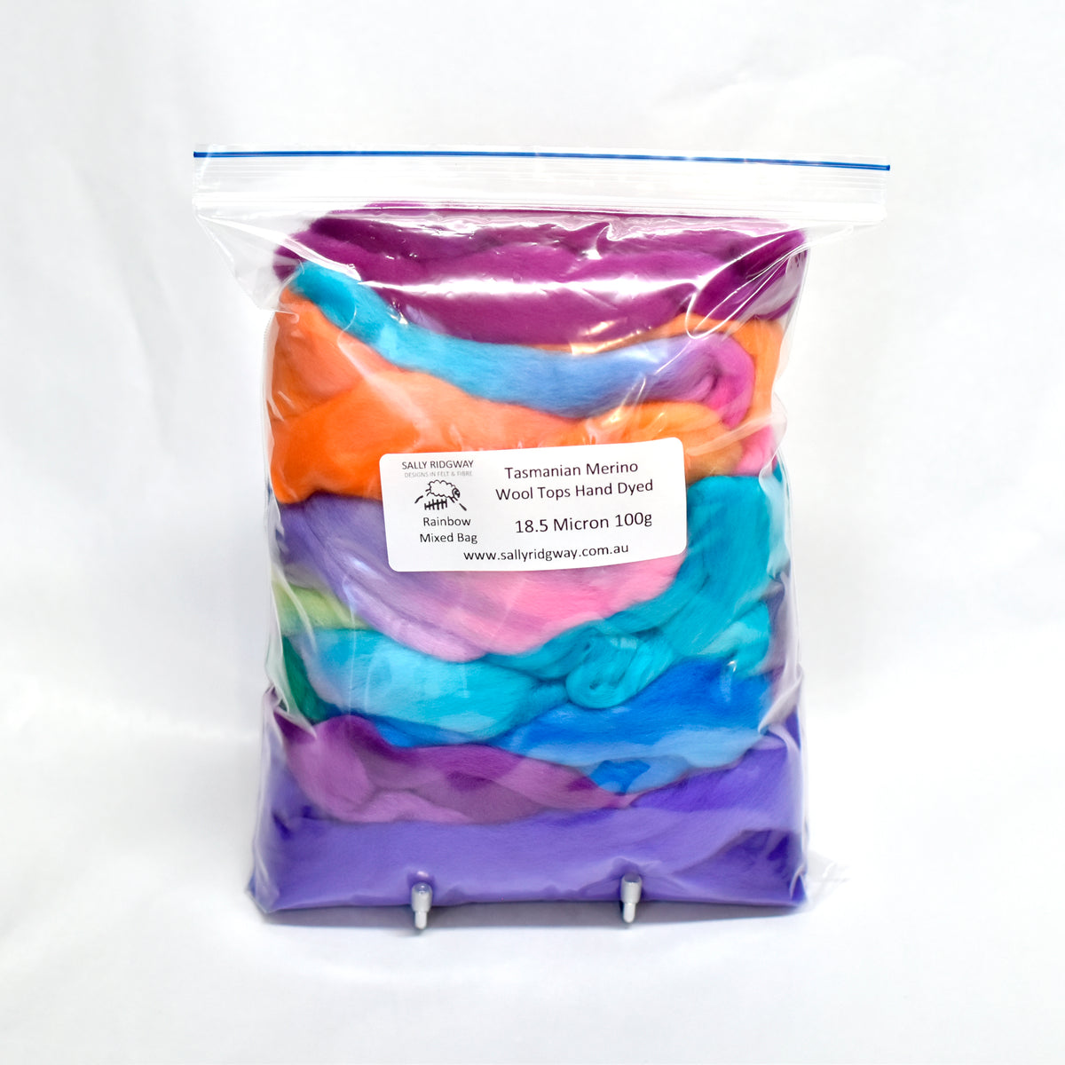 Tasmanian Merino Wool Combed Top Hand Dyed Mixed Bags| Merino Wool Tops | Sally Ridgway | Shop Wool, Felt and Fibre Online