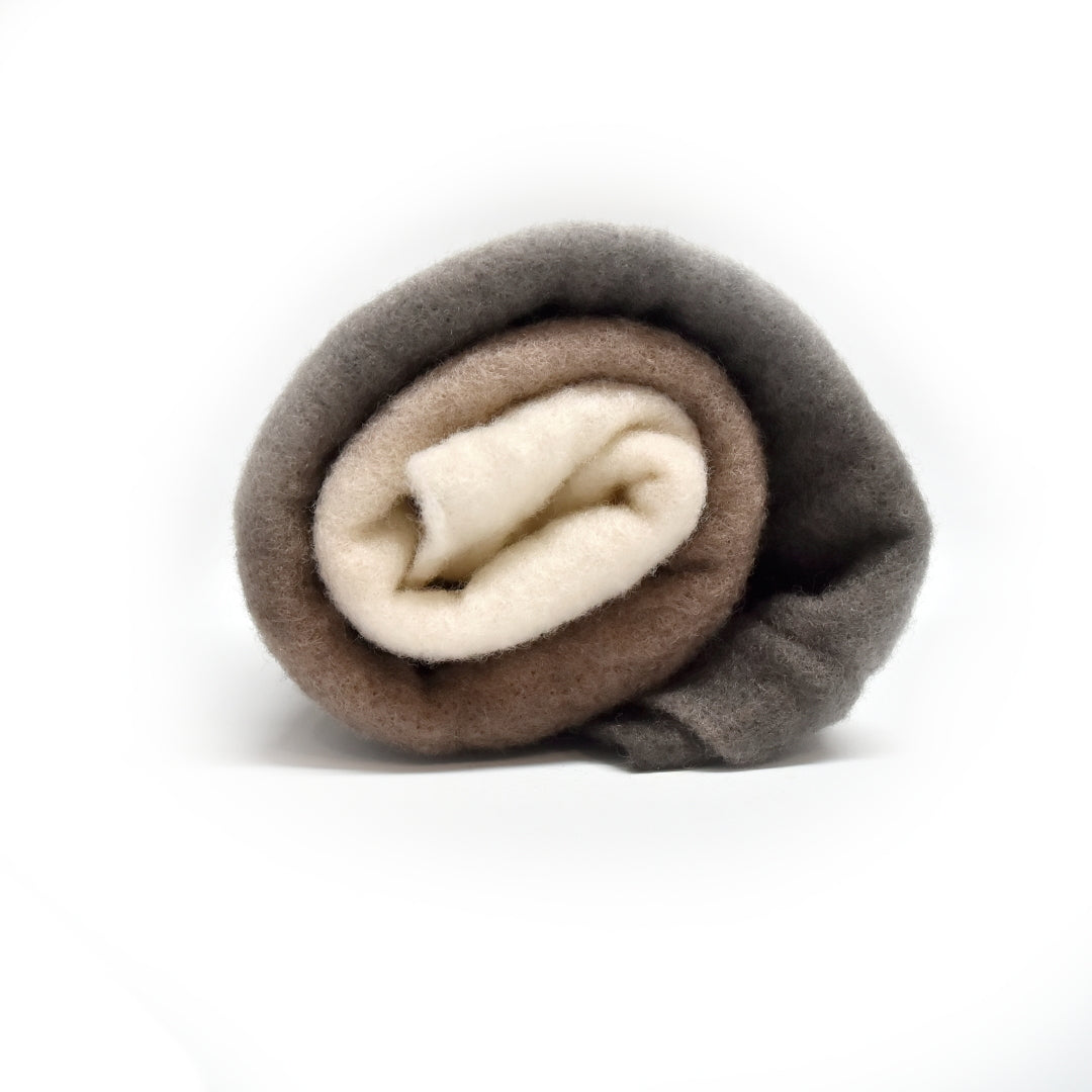 Hand Dyed Merino Wool Prefelt Wombat