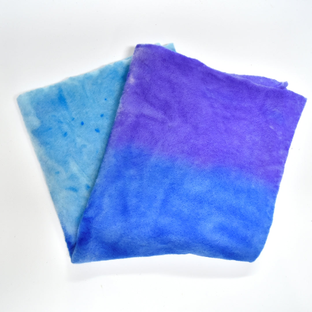 Hand Dyed Merino Wool Prefelt Purple Opal