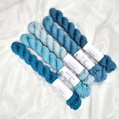 Mini Skeins 4 Ply Supreme Sock Yarn Sea Scape| 4 Ply Mini Skein | Sally Ridgway | Shop Wool, Felt and Fibre Online