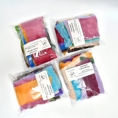 Hand Dyed Merino Wool Prefelt Mixed Pack Off Cuts