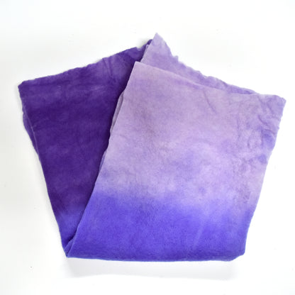 Hand Dyed Merino Wool Prefelt Burnt Lavender Love