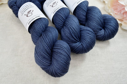 4 ply Supreme Sock Yarn Hand Dyed Dark Denim 13173| Sock Yarn | Sally Ridgway | Shop Wool, Felt and Fibre Online