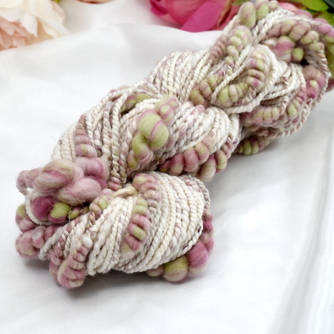 Hand Spun Chunky Art Yarn with Bee Hives| Hand Spun Yarn | Sally Ridgway | Shop Wool, Felt and Fibre Online