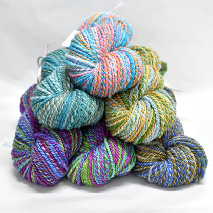 Hand Spun Tasmanian Merino Wool Chunky Yarn - Mixed Colours| Hand Spun Yarn | Sally Ridgway | Shop Wool, Felt and Fibre Online