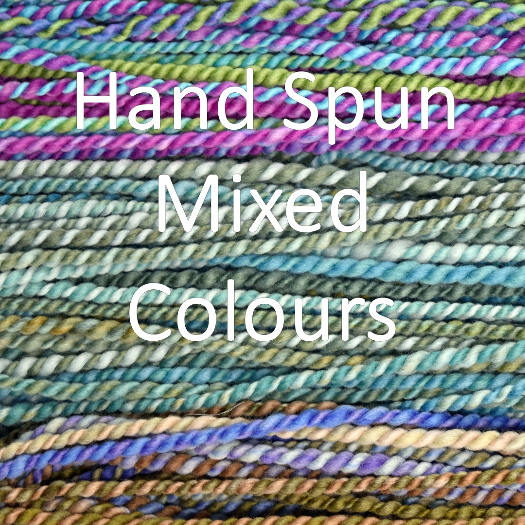 Hand Spun Tasmanian Merino Wool Chunky Yarn - Mixed Colours| Hand Spun Yarn | Sally Ridgway | Shop Wool, Felt and Fibre Online