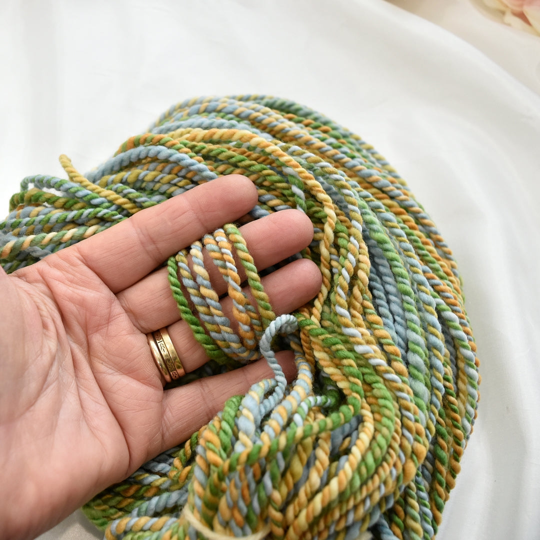 Hand Spun Tasmanian Merino Wool Chunky Yarn in Buttercup| Hand Spun Yarn | Sally Ridgway | Shop Wool, Felt and Fibre Online