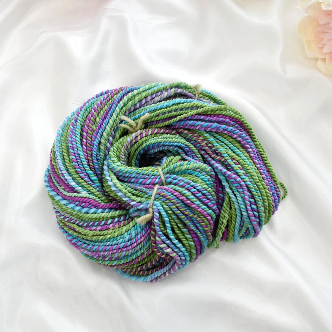 Hand Spun Tasmanian Merino Wool Chunky Yarn in Rainbow| Hand Spun Yarn | Sally Ridgway | Shop Wool, Felt and Fibre Online