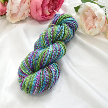 Hand Spun Tasmanian Merino Wool Chunky Yarn in Rainbow| Hand Spun Yarn | Sally Ridgway | Shop Wool, Felt and Fibre Online