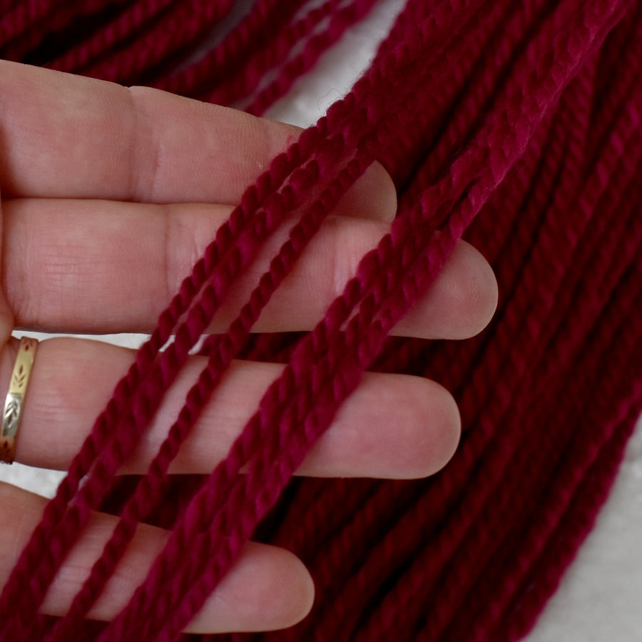 Hand Spun Tasmanian Merino Wool Chunky Yarn Light Ruby| Hand Spun Yarn | Sally Ridgway | Shop Wool, Felt and Fibre Online