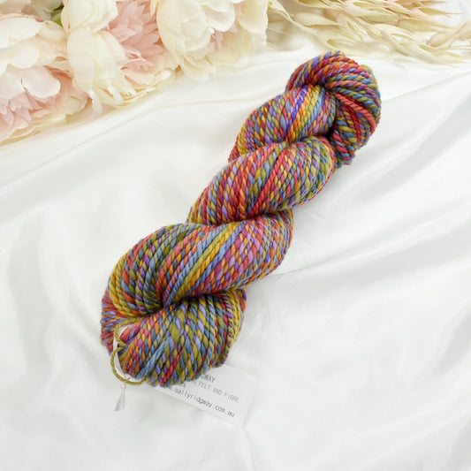 Hand Spun Tasmanian Merino Wool Chunky Yarn Mexican| Hand Spun Yarn | Sally Ridgway | Shop Wool, Felt and Fibre Online