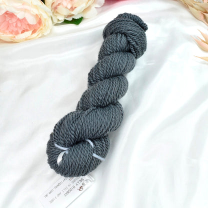 Handspun Australian Corriedale Mixed Colours-Hand Spun Yarn-4-Ash Grey 70m / 75g-Sally Ridgway Designs in Felt &amp; Fibre