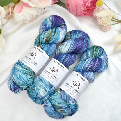 Jamaica Bay on 8 Ply Superwash 100% Merino Yarn| 8 Ply Superwash Merino Yarn | Sally Ridgway | Shop Wool, Felt and Fibre Online