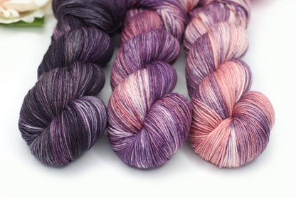 Lavender Storm 3 Skein Fade Set| Sock Yarn | Sally Ridgway | Shop Wool, Felt and Fibre Online