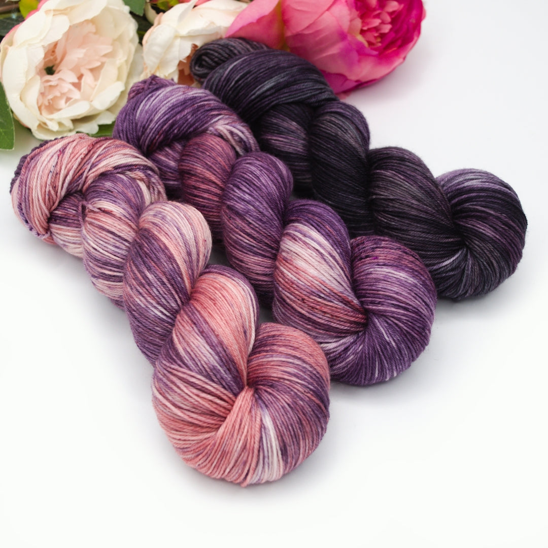 Lavender Storm 3 Skein Fade Set| Sock Yarn | Sally Ridgway | Shop Wool, Felt and Fibre Online