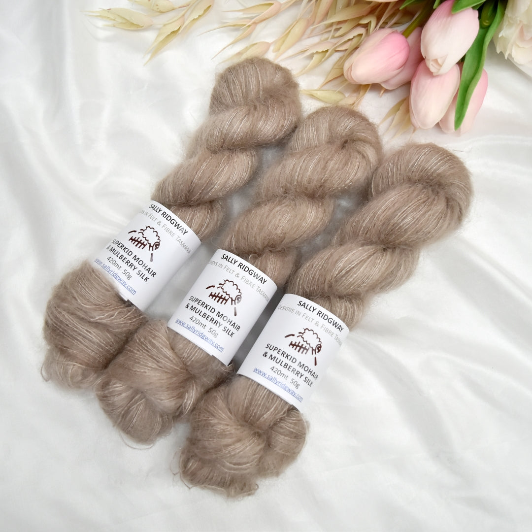 Superkid Mohair & Silk Hand Dyed Antiquity| Mohair Silk | Sally Ridgway | Shop Wool, Felt and Fibre Online