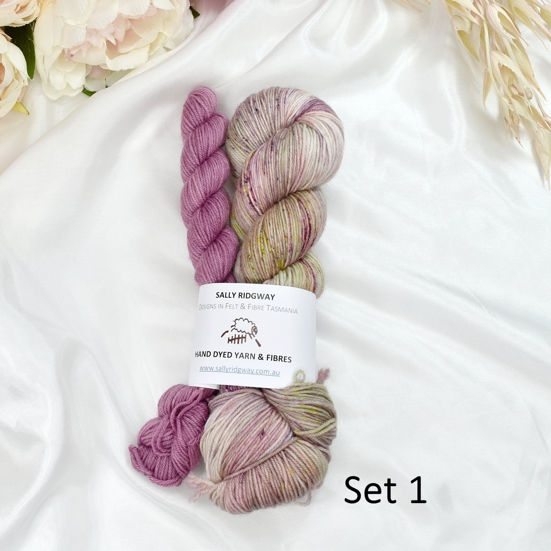 Limited Edition 4 Ply Sock Sets-Sock Yarn-2-Colour Set 1-Sally Ridgway Designs in Felt &amp; Fibre